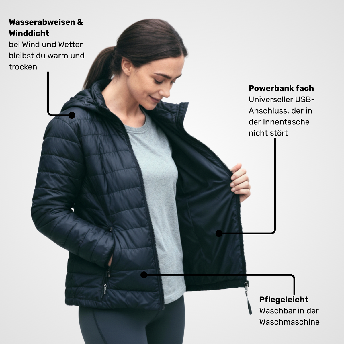Beheizte Jacke